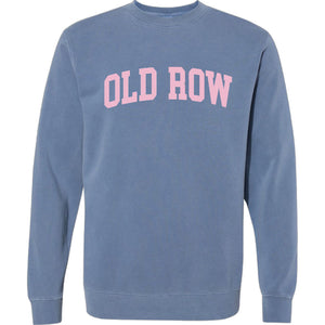 OLD ROW Women's Sweatshirt BLUE / S Old Row Pigment Dyed Premium Crewneck || David's Clothing WROW3309
