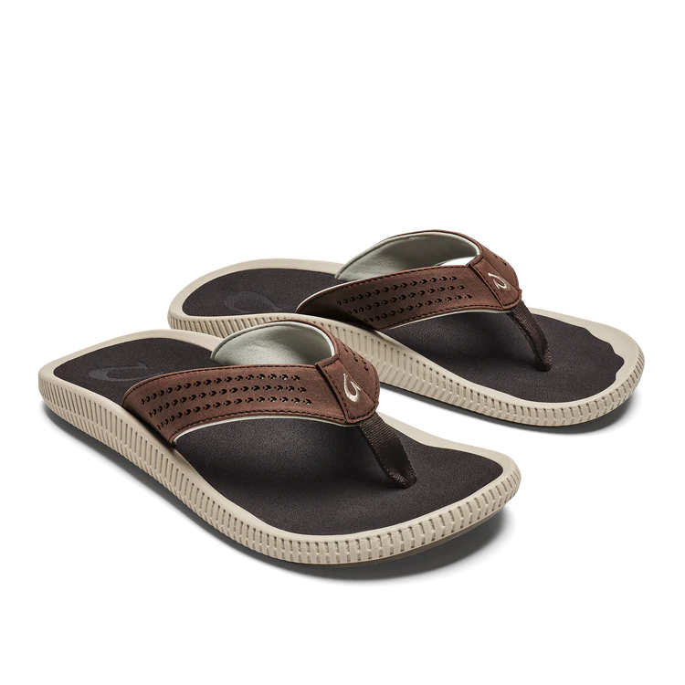 OLUKAI Men's Sandals DK WOOD / 8 Olukai Ulele Men’s Beach Sandals || David's Clothing 104356363