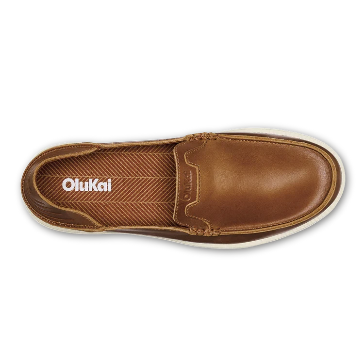 OLUKAI Mens Shoes Olukai Kākaha Nia Men’s Leather Slip-On Shoes || David's Clothing
