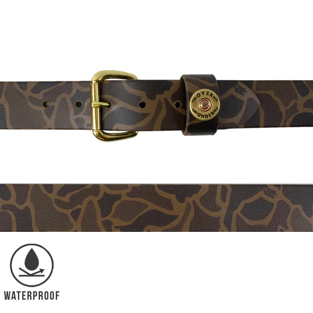 OVER UNDER CLOTHING Men's Belts Over Under Waterproof Single Shot Belt Duck Camo