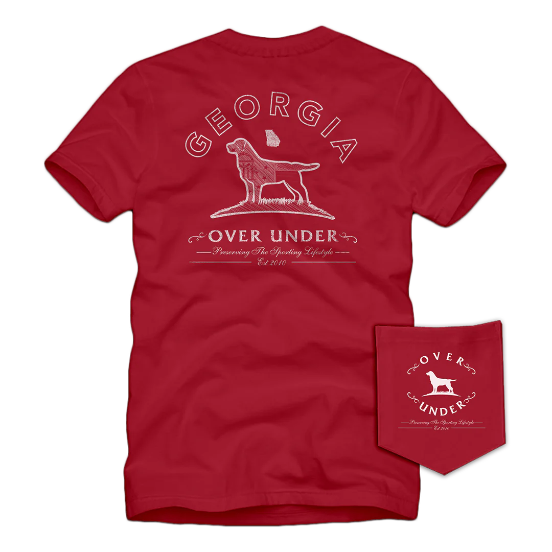 OVER UNDER CLOTHING Men's Tees Over Under S/S Georgia State Heritage T-Shirt || David's Clothing