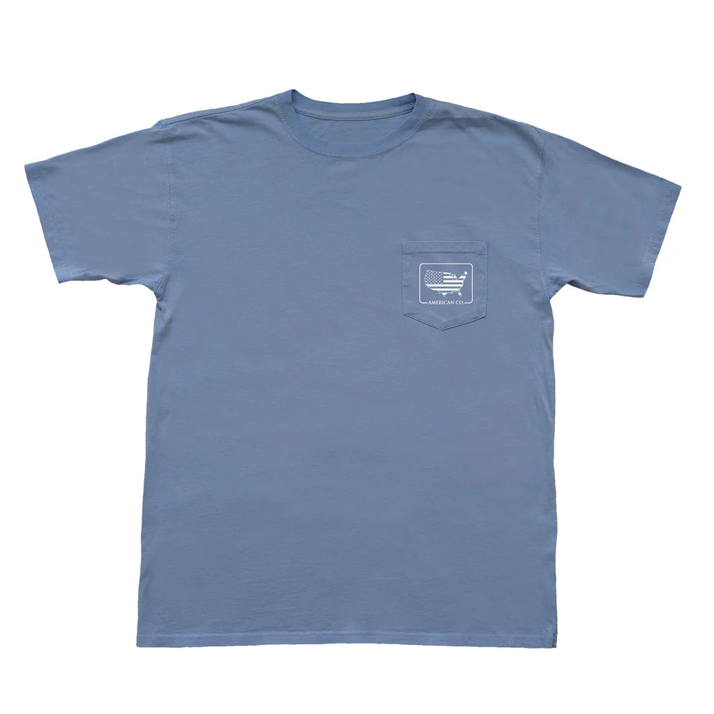 PEACH STATE PRIDE Men's Tees Peach State Pride Betsy Ross Flag Short Sleeve Pocket Tee