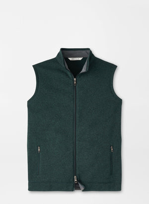 PETER MILLAR Men's Jackets BALSAM / M Peter Millar Crown Sweater Fleece Vest || David's Clothing MF23K61