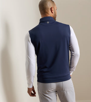 PETER MILLAR Men's Outerwear Peter Millar Galway Stretch Loop Terry Quarter-Zip Vest