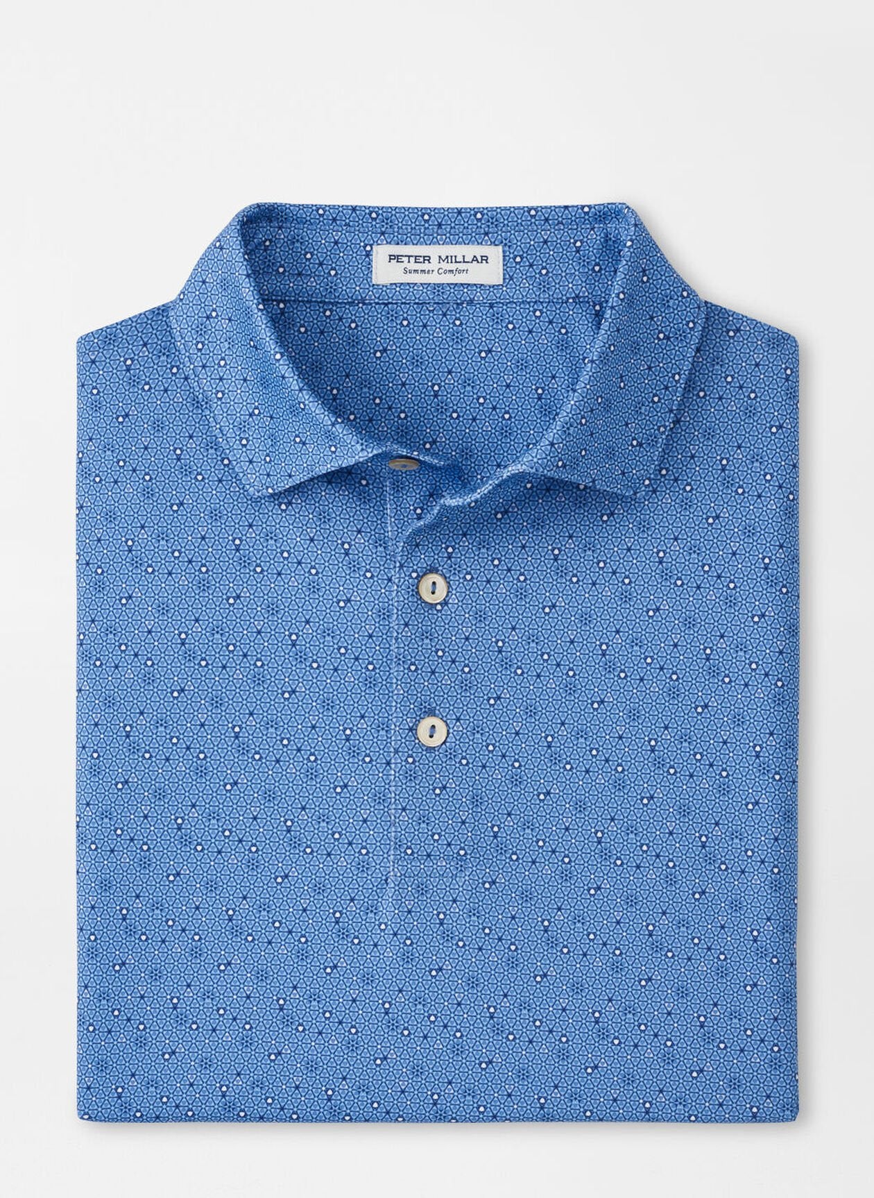 PETER MILLAR Men's Polo Peter Millar Costanzo Geo Performance Jersey Polo || David's Clothing