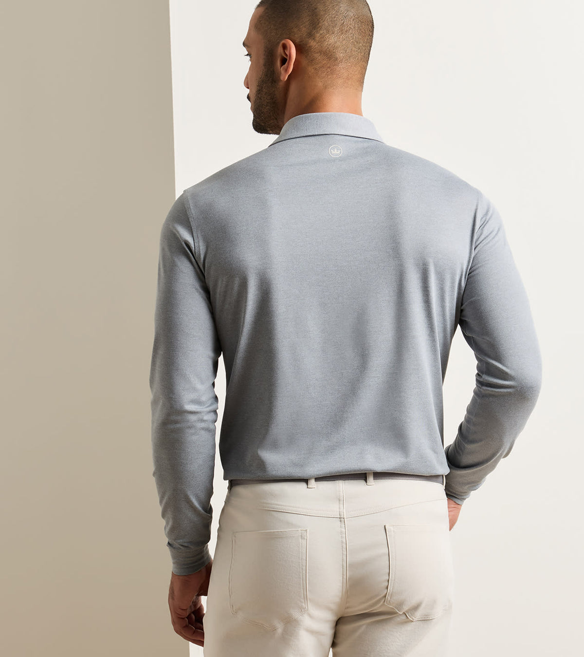 PETER MILLAR Men's Polo Peter Millar Lyons Performance Jersey Long-Sleeve Polo