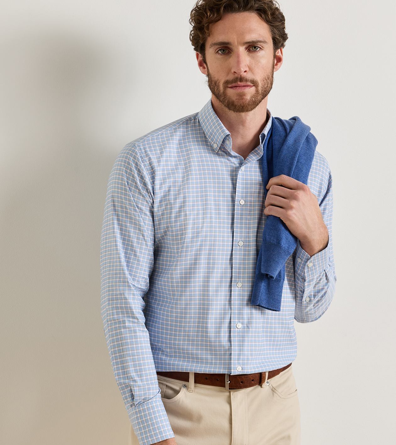 PETER MILLAR Men's Sport Shirt Peter Millar Charles Performance Twill Sport Shirt