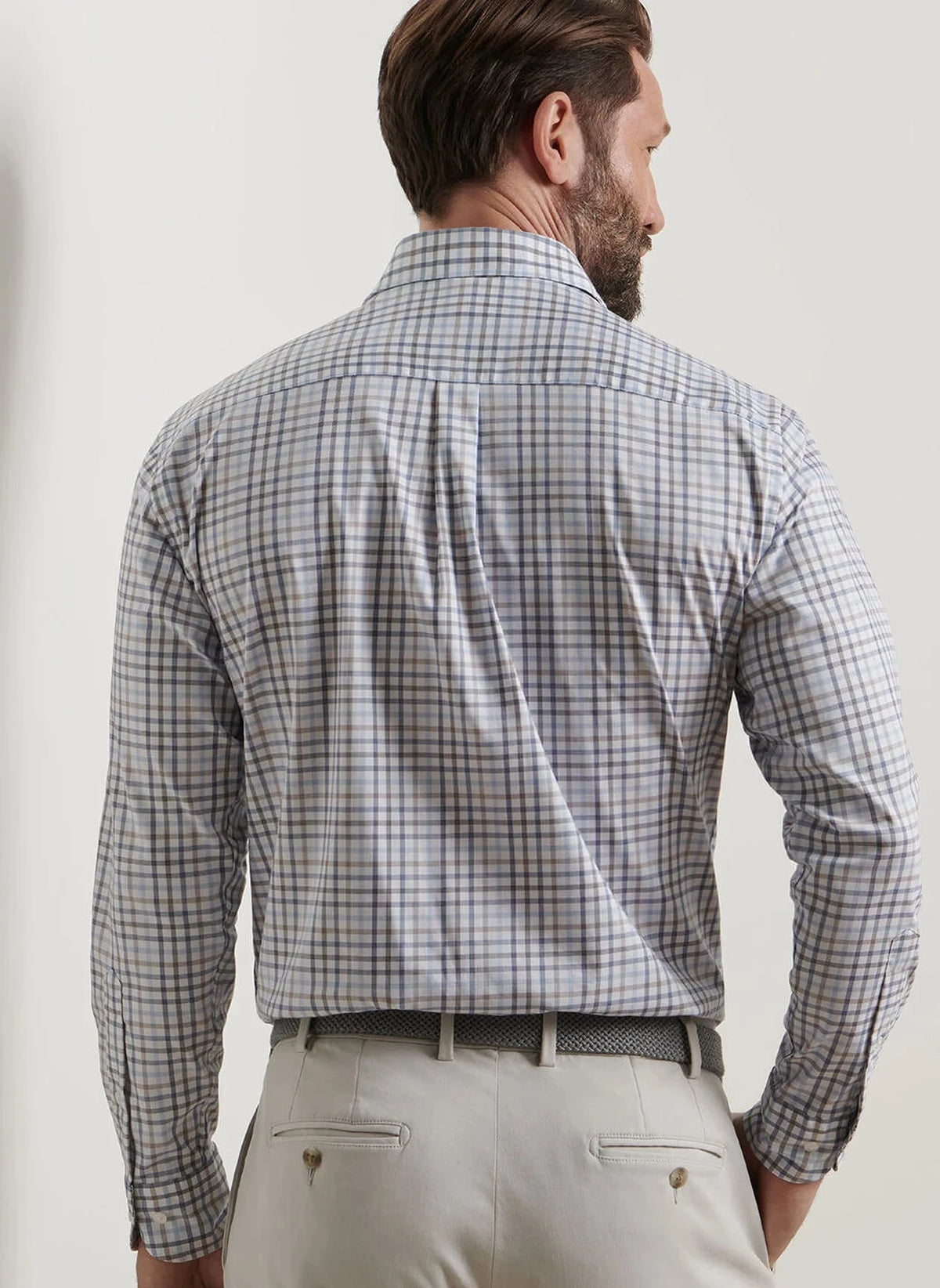 PETER MILLAR Men's Sport Shirt Peter Millar North Coast Crown Lite Cotton-Stretch Sport Shirt