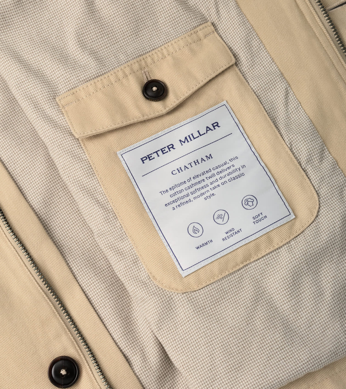 PETER MILLAR Mens Jackets Peter Millar Chatham Cotton Cashmere Coat