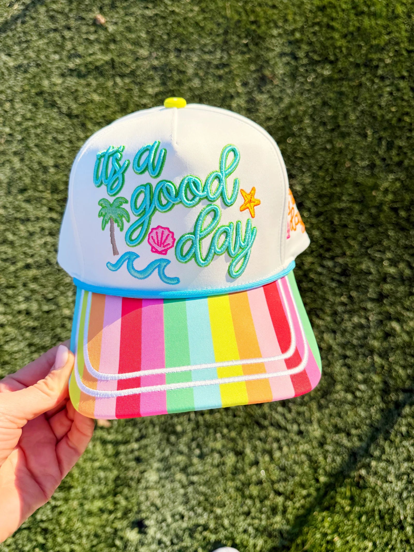 POPPY & PINE Women's Hat RAINBOW Poppy + Pine It's a Good Day Hat PREEMB
