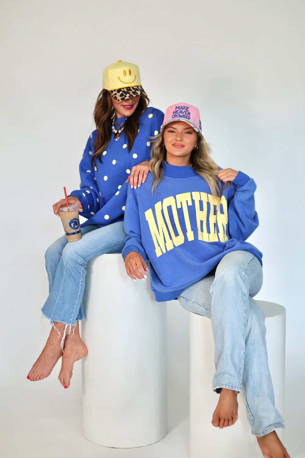 POPPY & PINE Women's Sweaters Poppy & Pine Mother 2-Sided Mock Sweatshirt