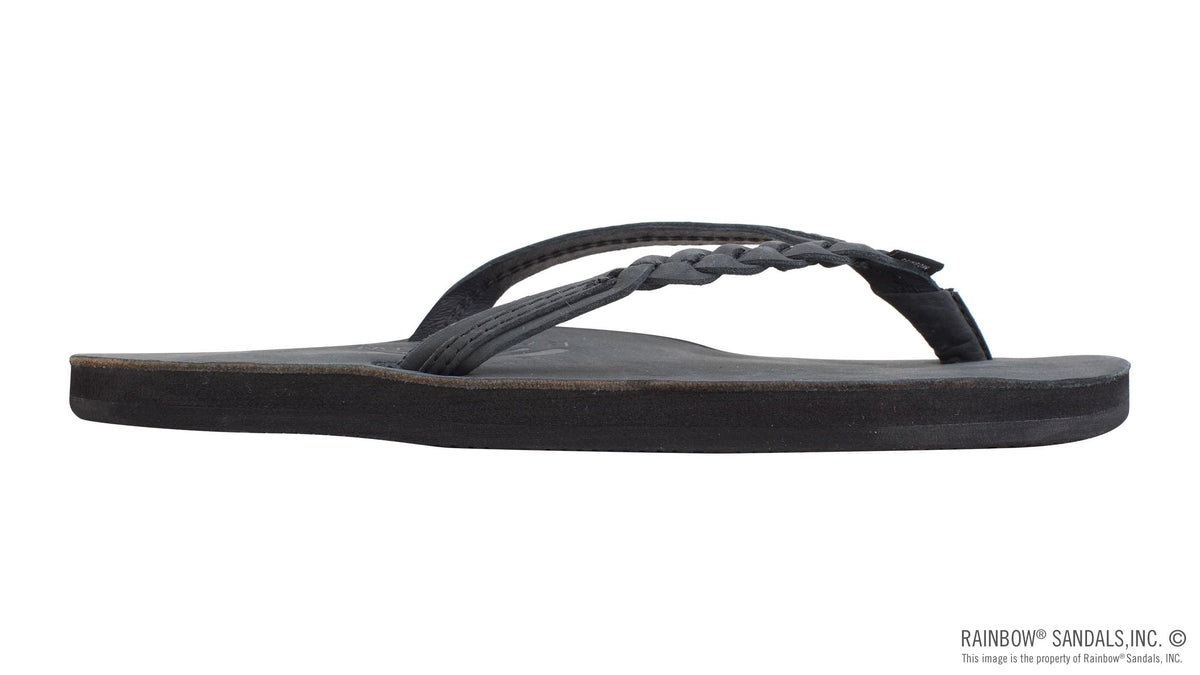RAINBOW Women's Shoes Rainbow Sandals Flirty Braidy - Single Layer Premier Leather 1/2" Narrow Strap with Braid