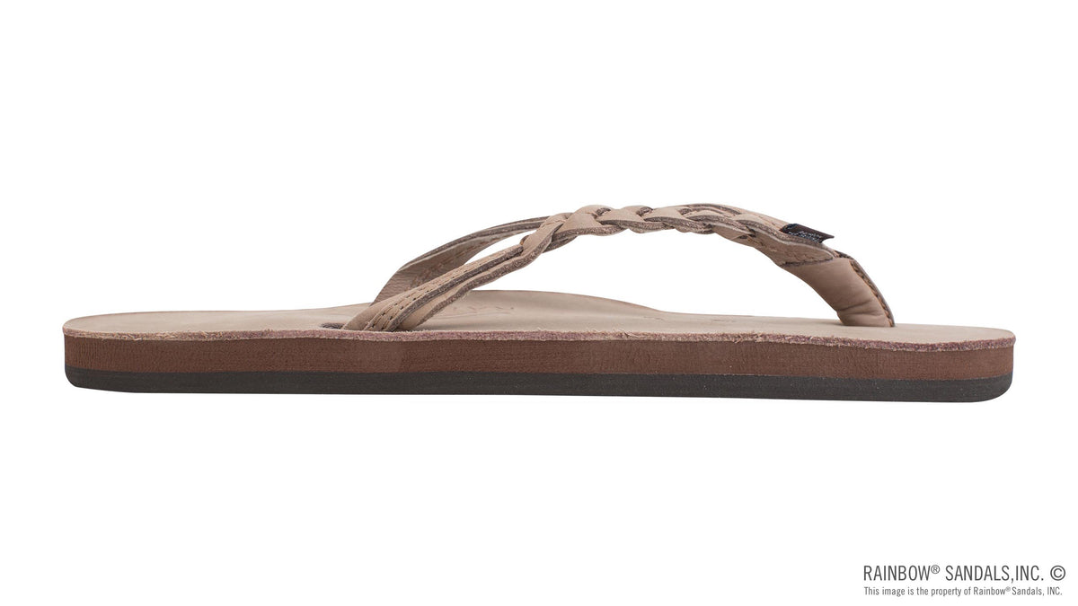 RAINBOW Women's Shoes Rainbow Sandals Flirty Braidy - Single Layer Premier Leather 1/2" Narrow Strap with Braid