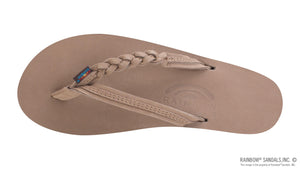 RAINBOW Women's Shoes Rainbow Sandals Flirty Braidy - Single Layer Premier Leather 1/2" Narrow Strap with Braid