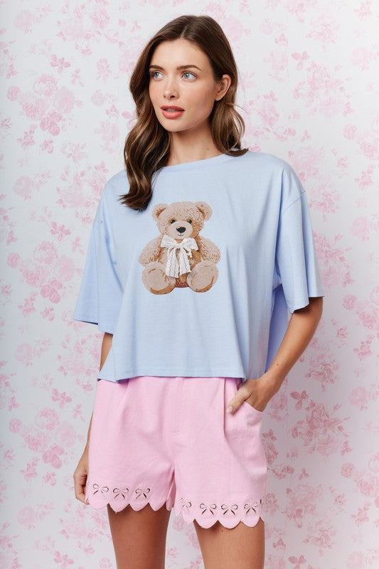 RARERAW Women's Tee Teddy Bear Graphic T-shirt