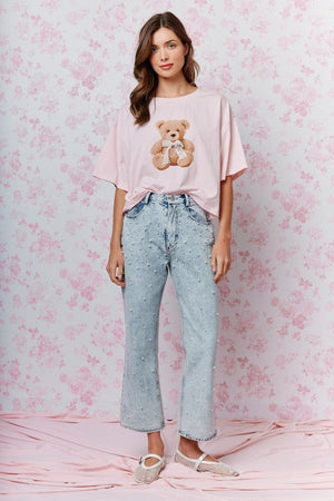 RARERAW Women's Tee Teddy Bear Graphic T-shirt