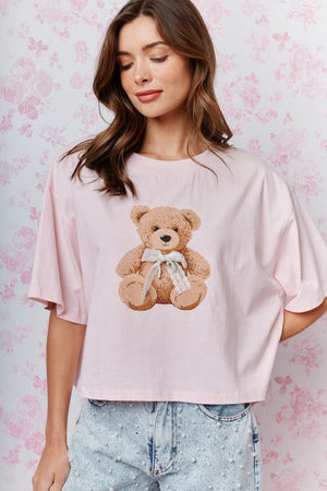 RARERAW Women's Tee Teddy Bear Graphic T-shirt