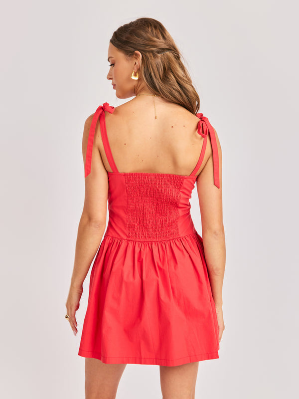 SADIE AND SAGE Women's Dresses Sadie and Sage Canyon Pintuck Tie Mini Dress