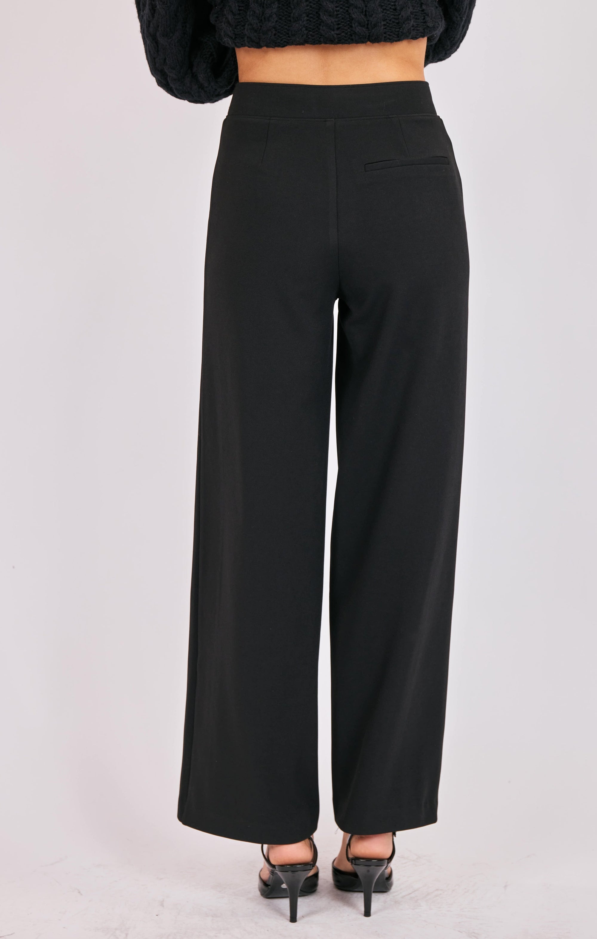 SADIE AND SAGE Women's Pants BLACK / XS Sadie and Sage Astrid Super Stretch Pull on Straight Pants AH4713