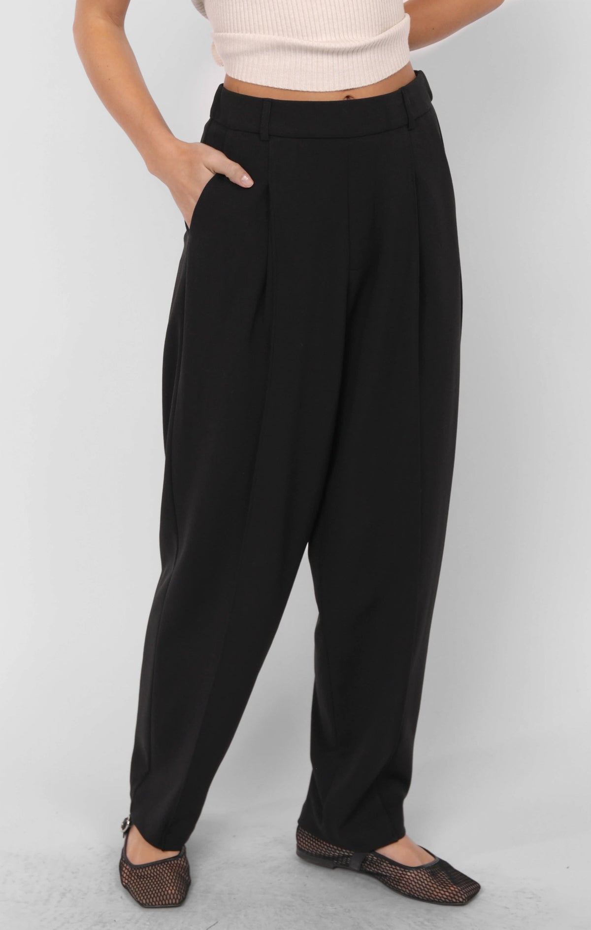 SADIE AND SAGE Women's Pants Sadie and Sage Think Poetic Front Seam Tapered Trousers