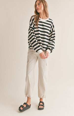 SADIE AND SAGE Women's Sweaters Sadie And Sage Growth Striped Pullover || David's Clothing