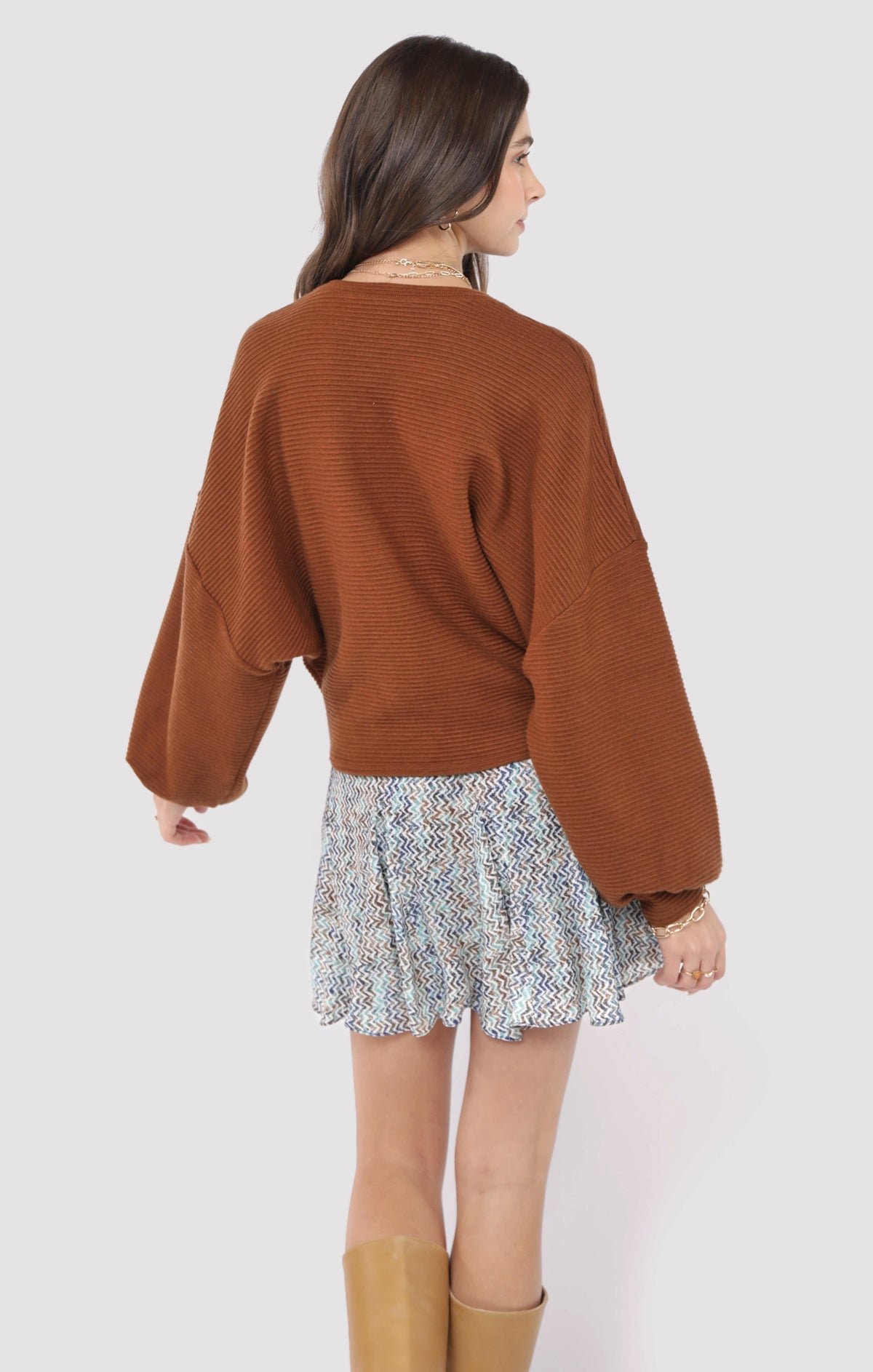 SADIE AND SAGE Women's Sweaters Sadie and Sage on A Stroll Dolman Sleeve Top || David's Clothing