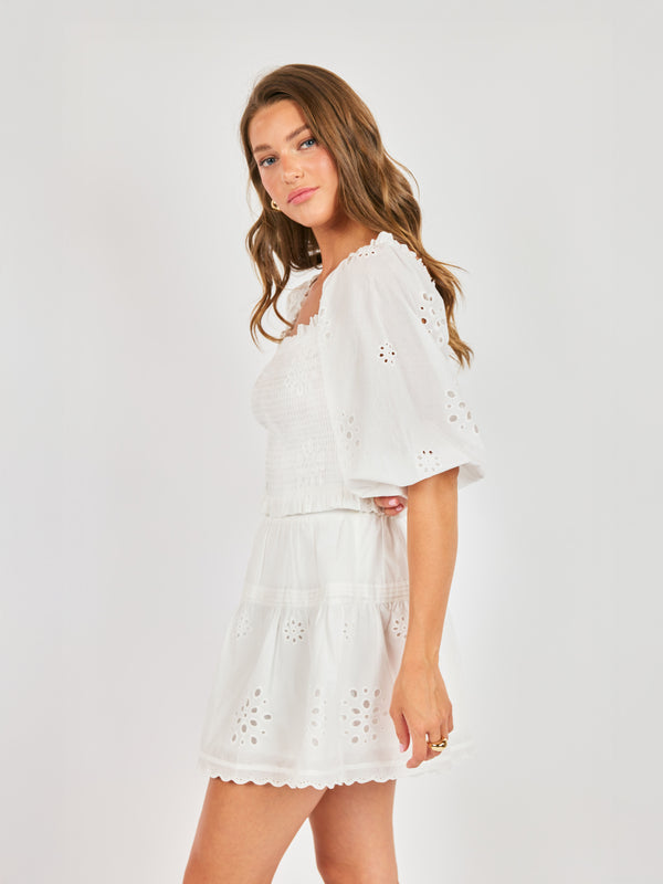 SADIE AND SAGE Women's Top Bloomfield Smocked Top