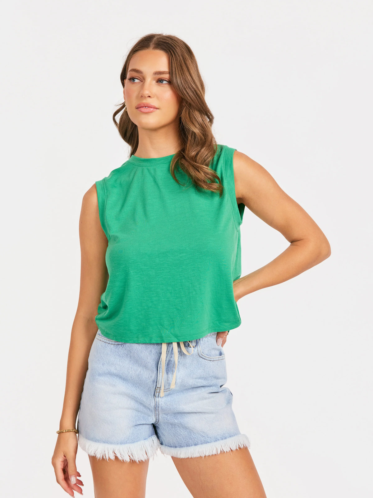 SADIE AND SAGE Women's Top Roamer Overlap Back Top