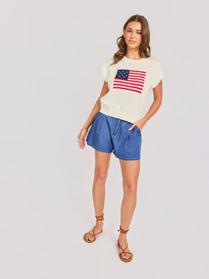SADIE AND SAGE Women's Top Sadie and Sage American Dream Flag Sweater