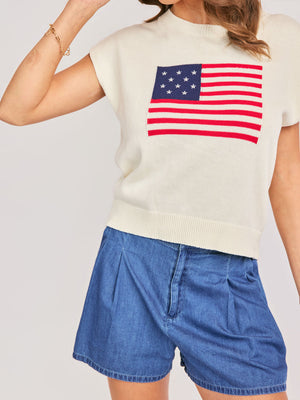 SADIE AND SAGE Women's Top Sadie and Sage American Dream Flag Sweater
