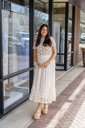 SADIE AND SAGE Women's Top Sadie and Sage Letters Lace Tee