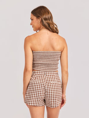 SADIE AND SAGE Women's Top Sadie and Sage Mustang Gingham Tube Top