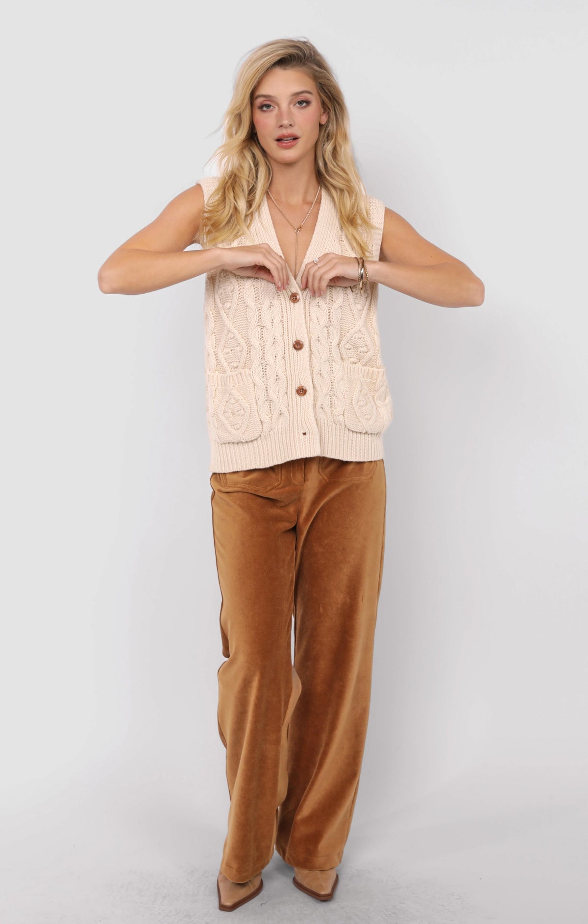 SADIE AND SAGE Women's Top Sadie and Sage Swift Cardigan Vest || David's Clothing
