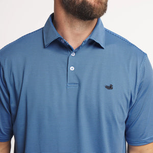 SOUTHERN MARSH COLLECTION Men's Polo Southern Marsh Bermuda Performance Polo - Meadowood Stripe