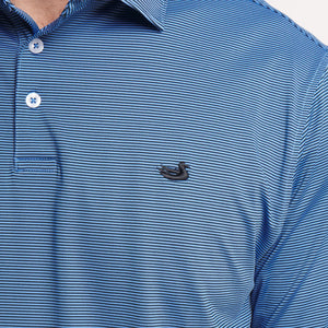 SOUTHERN MARSH COLLECTION Men's Polo Southern Marsh Bermuda Performance Polo - Meadowood Stripe