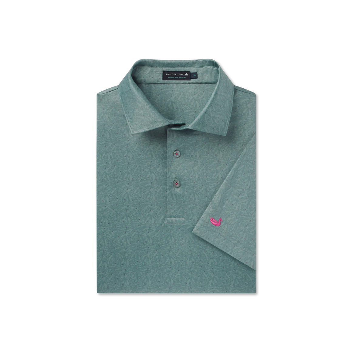 SOUTHERN MARSH COLLECTION Men's Polo Southern Marsh Flyline Performance Polo - Greens In Regulation