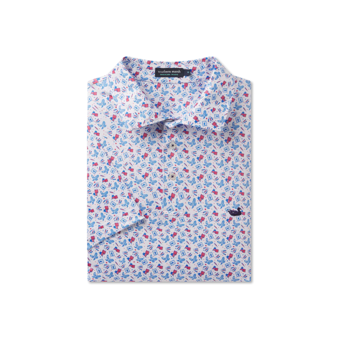 SOUTHERN MARSH COLLECTION Men's Polo NAVY / S Southern Marsh Flyline Performance Polo - Liberty PF76NVY
