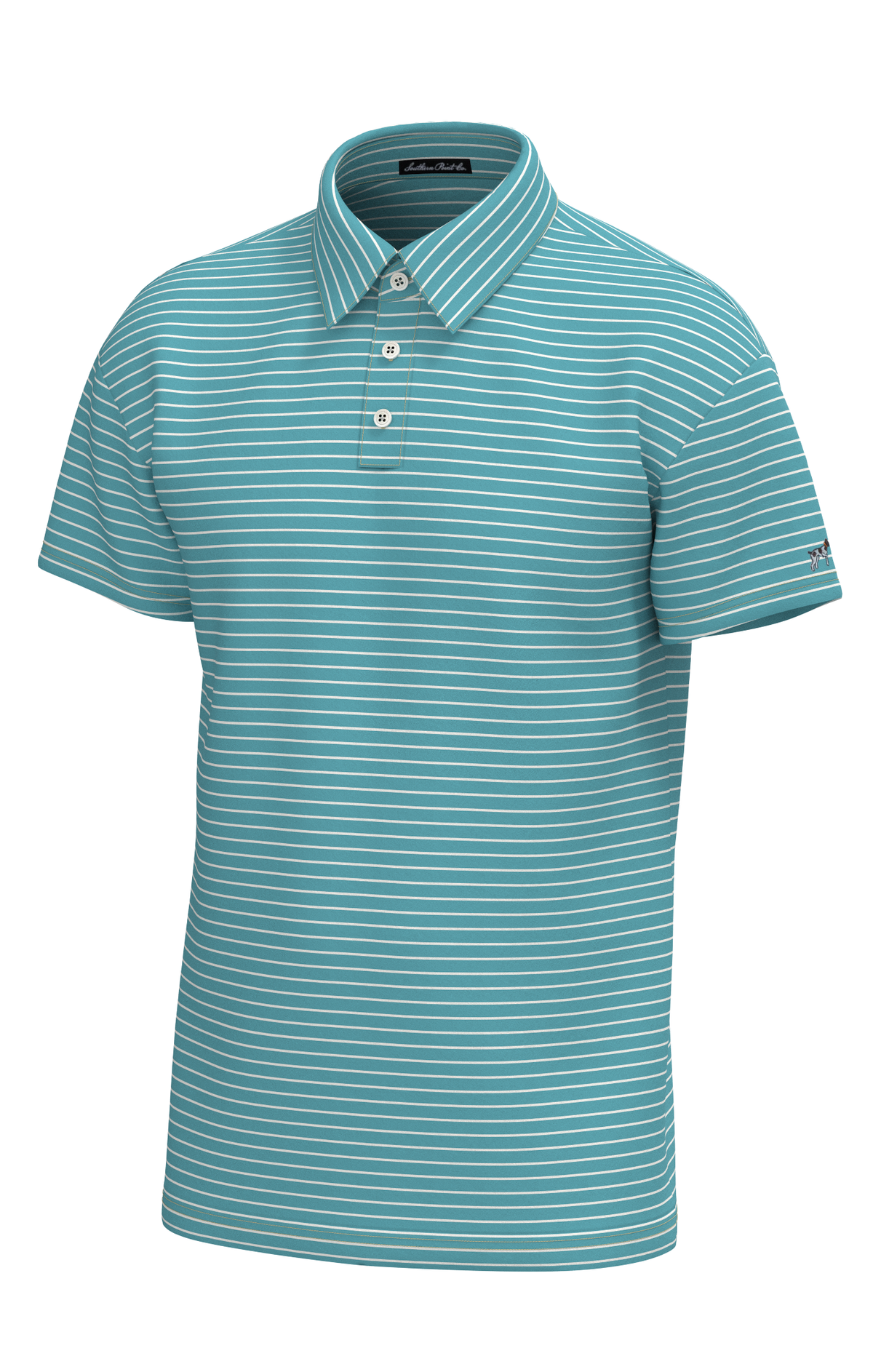 Southern Point Co. Men's Polo COASTAL WATER / S Southern Point Horizon Stripe Performance Polo P329