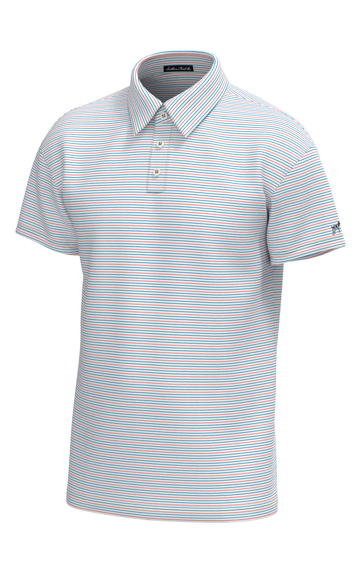 Southern Point Co. Men's Tees HAWAIIAN BLUE / S Southern Point Bayside Stripe Performance Polo P323