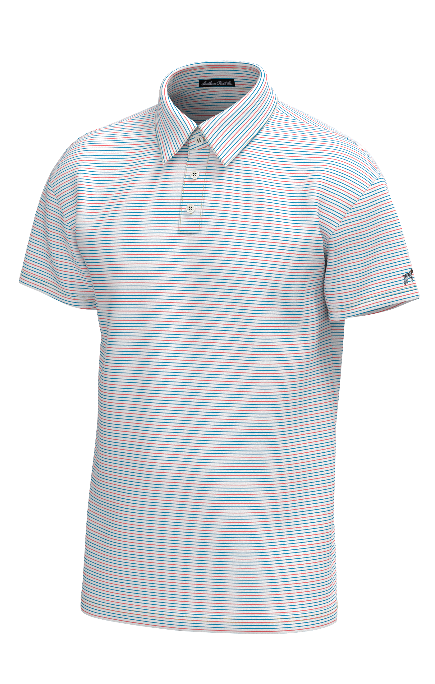 Southern Point Co. Men's Tees HAWAIIAN BLUE / S Southern Point Bayside Stripe Performance Polo P323