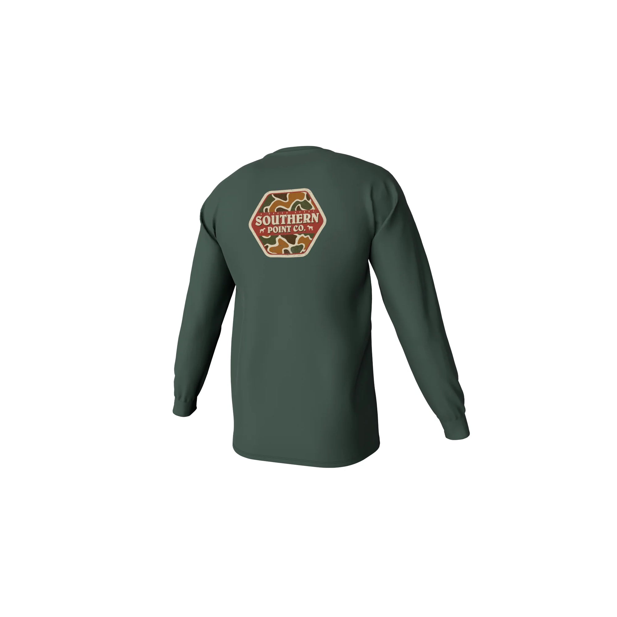 Southern Point Co. Men's Tees Southern Point Camo Logo Long Sleeve Pocket Tee