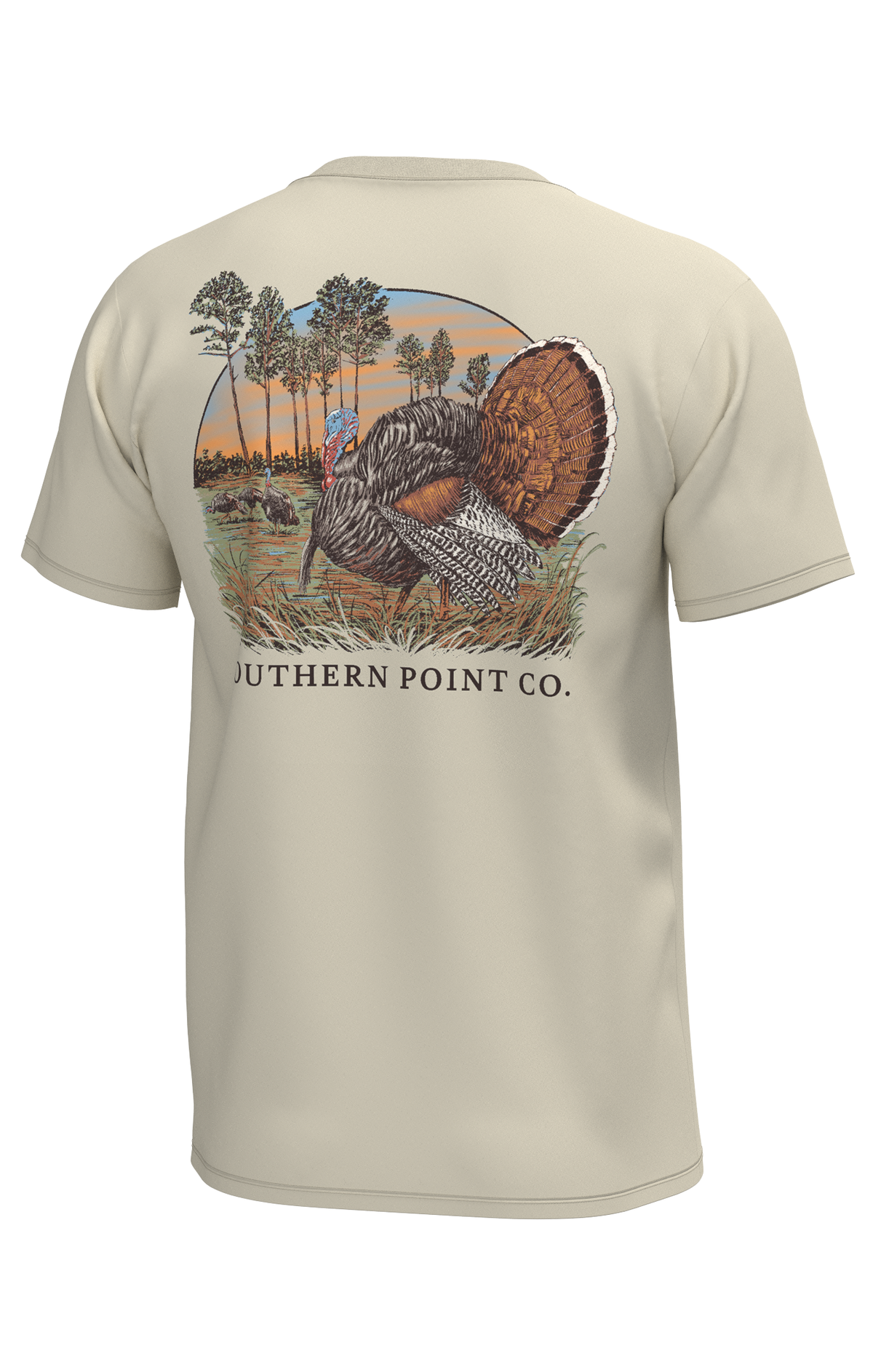 Southern Point Co. Men's Tees Southern Point Turkey Strutting In A Clearing Short Sleeve Tee