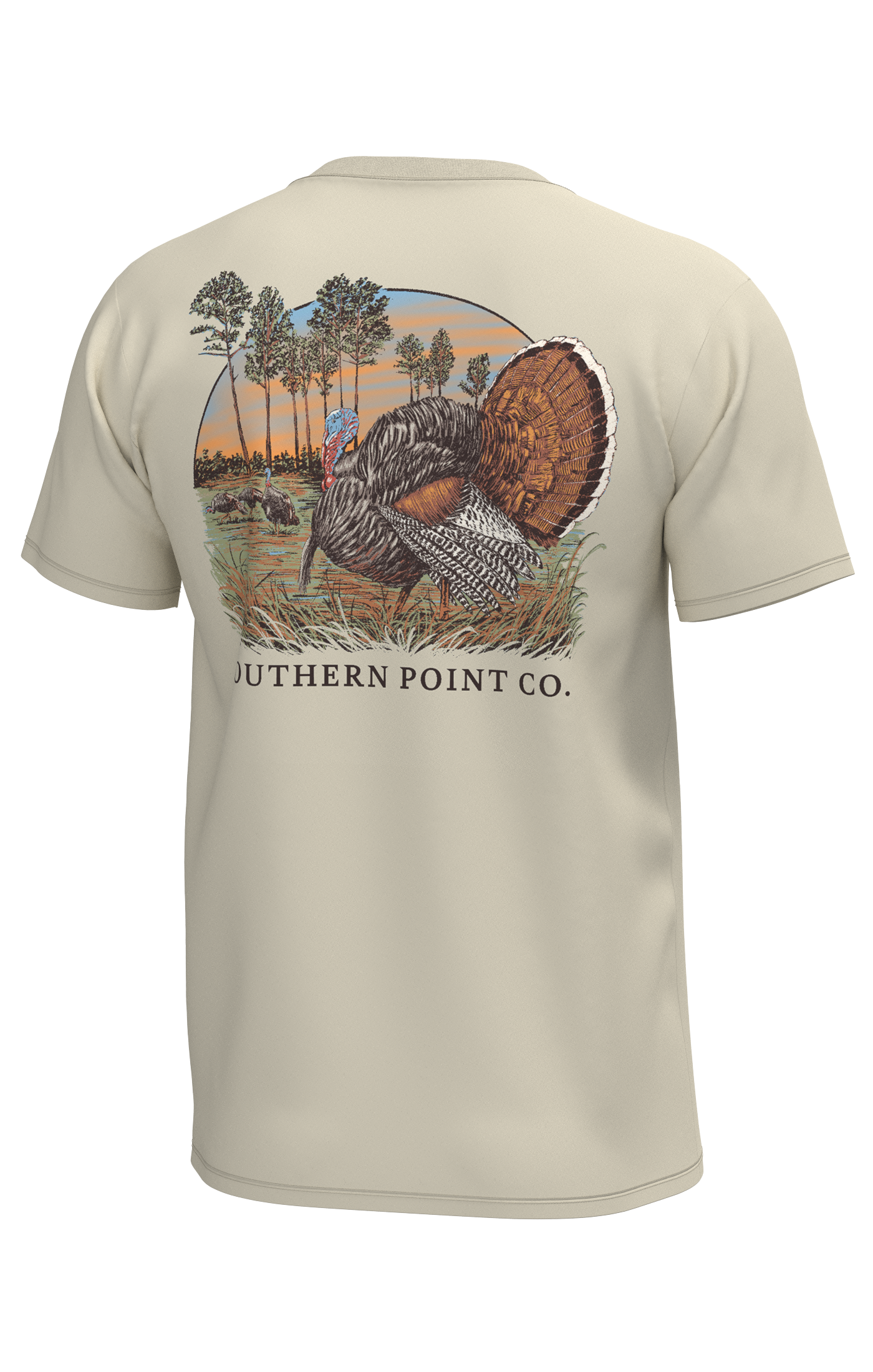 Southern Point Co. Men's Tees Southern Point Turkey Strutting In A Clearing Short Sleeve Tee