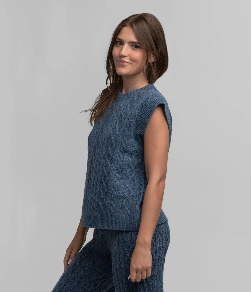 SOUTHERN SHIRT CO. Women's Sweaters Southern Shirt Comfy Cozy Sweater Vest - Parchment