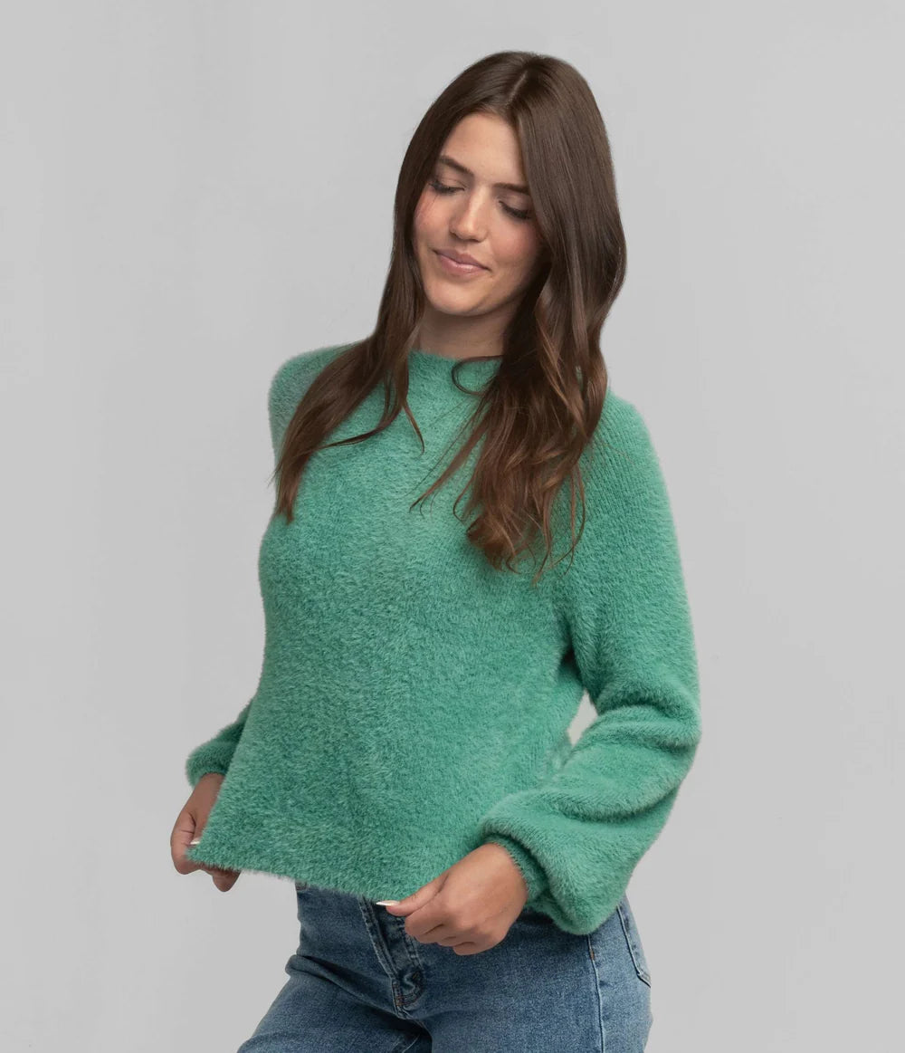 SOUTHERN SHIRT CO. Women's Sweaters Southern Shirt Feather Knit Mockneck Sweater