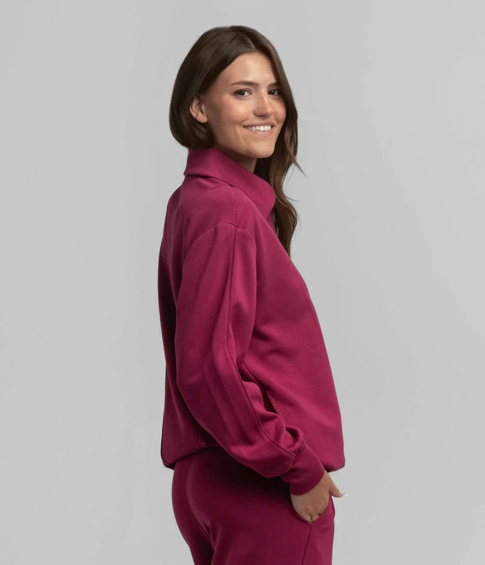 SOUTHERN SHIRT CO. Women's Sweatshirt Southern Shirt AstroKnit Performance Pullover - Ruby