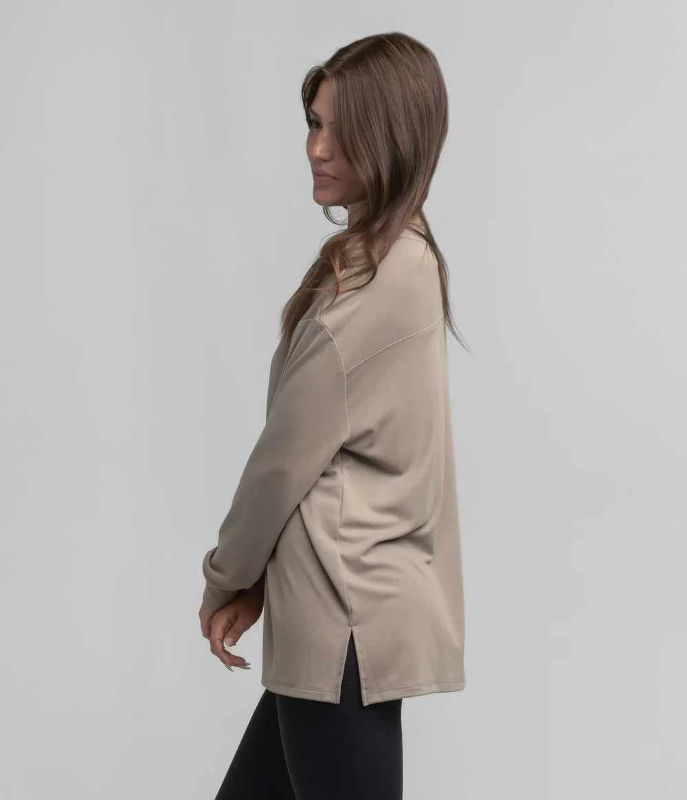 SOUTHERN SHIRT CO. Women's Top HAZELNUT / XS Southern Shirt Relaxed Essential Top - Hazelnut 2J096-1311