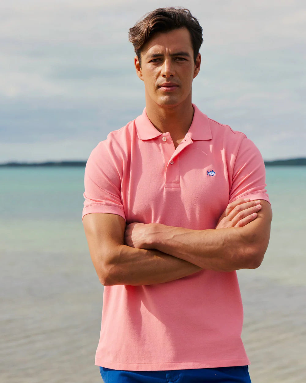 SOUTHERN TIDE Men's Polo SEA PINK / S Southern Tide Skipjack Polo Shirt 89003036