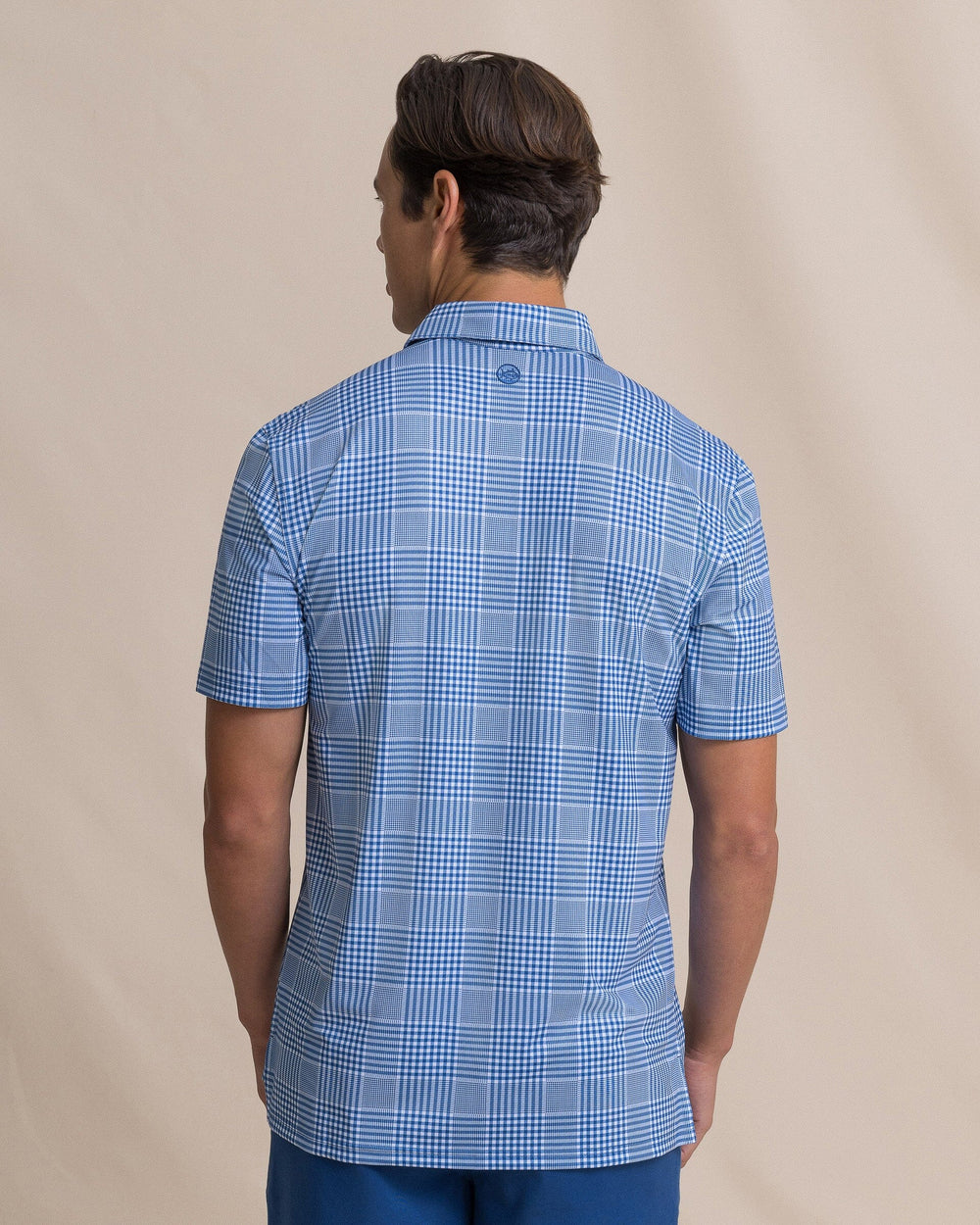 SOUTHERN TIDE Men's Polo Southern Tide Driver Coral Key Plaid Printed Polo