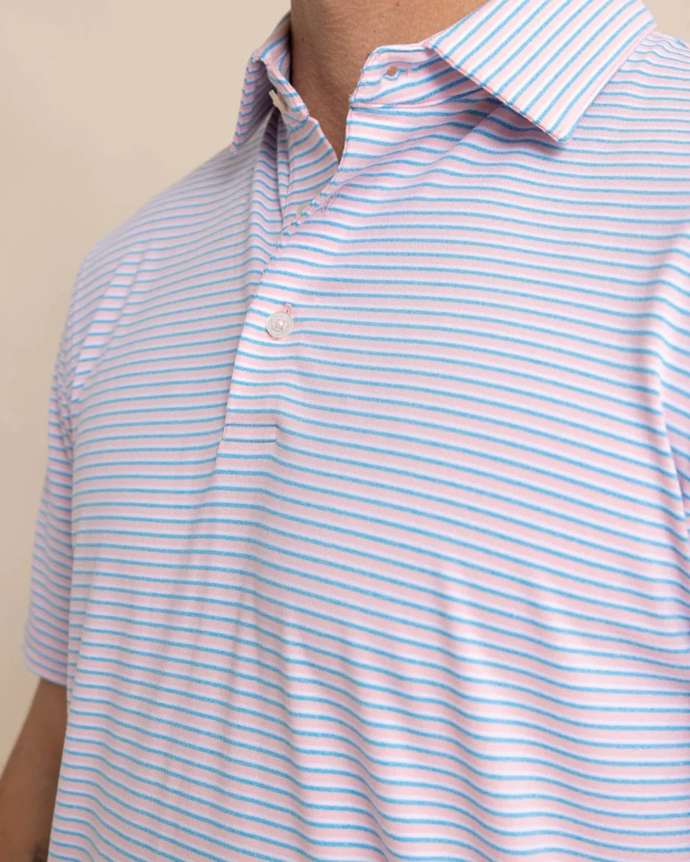 SOUTHERN TIDE Men's Polo Southern Tide Ryder Heather Halls Performance Polo || David's Clothing